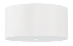 Deckenleuchten|Bürolampen*Sollux Deckenleuchte Stoff Glas Weiß Ø 50 cm blendarm 5x E27