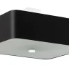 Sollux Deckenleuchte Stoff Glas B: 45 cm quadratisch Schwarz< Wohnzimmerlampen|Stofflampen