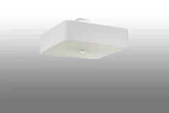 Sollux Deckenleuchte Stoff Glas Weiß quadratisch blendarm< Deckenleuchten|Flurlampen