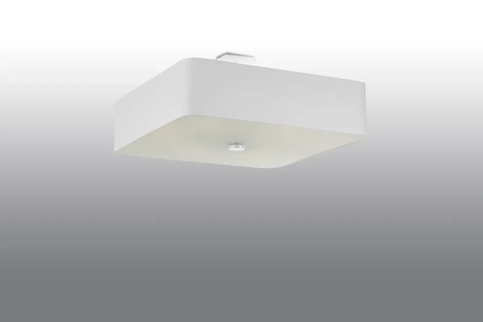 Sollux Deckenleuchte Stoff Glas Weiß quadratisch blendarm< Deckenleuchten|Flurlampen