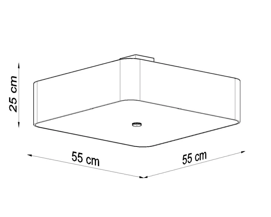 Sollux Deckenleuchte Stoff Glas Weiß quadratisch blendarm< Deckenleuchten|Flurlampen
