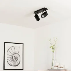 Wohnzimmerlampen|Küchenlampen*Sigma Deckenleuchte Strahler Schwarz verstellbar 2 flmg