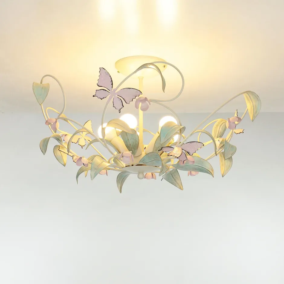 Florale Lampen|Wohnzimmerlampen*Luminex Deckenleuchte SUMMER Ø64cm 5-flmg