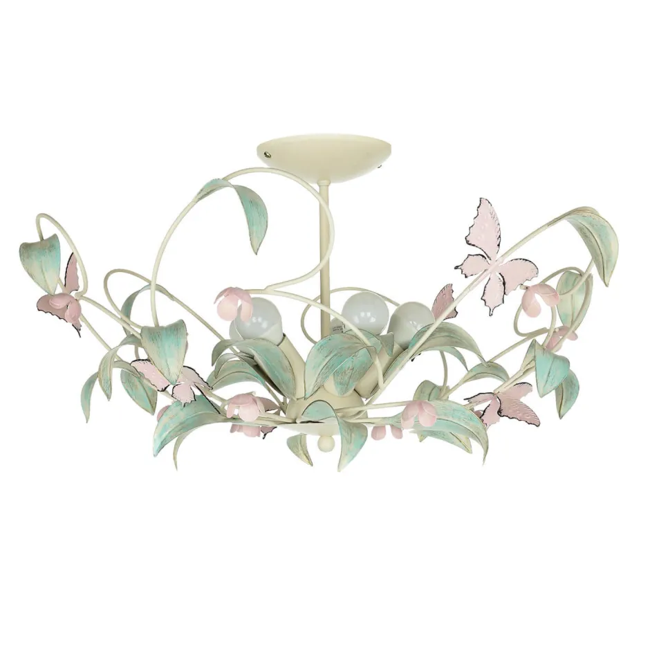 Florale Lampen|Wohnzimmerlampen*Luminex Deckenleuchte SUMMER Ø64cm 5-flmg
