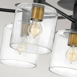 Deckenleuchten|Badezimmer Lampe*Elstead Deckenleuchte verstellbar B: 80-144 cm groß Metall glas