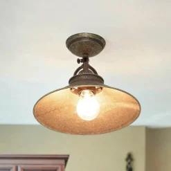 Metall Lampen|Vintage Lampen*Giovanni Battista Deckenleuchte Vintage aus Messing in Bronze Antik