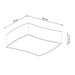Sollux Deckenleuchte Weiß 39 cm lang blendarm 2x E27 BREEL< Wohnzimmerlampen|Moderne Lampen