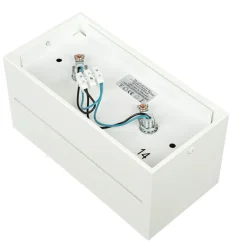 Deckenleuchten|Flurlampen*Sollux Deckenleuchte Weiß Aluminium L:20cm eckig Modern 2x G9