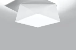 Wohnzimmerlampen|Moderne Lampen*Sollux Deckenleuchte Weiß B:40cm geometrisch E27 Schlafzimmer