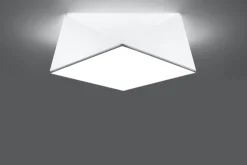 Wohnzimmerlampen|Moderne Lampen*Sollux Deckenleuchte Weiß B:40cm geometrisch E27 Schlafzimmer