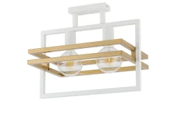 Sigma Deckenleuchte Weiß Gold Metall E27 40,5 cm lang elegant< Deckenleuchten|Schlafzimmer Lampen