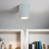 Luminex Deckenleuchte Weiß klein Ø 9 cm flach Spot Metall innen< Bauhaus Lampen|Moderne Lampen