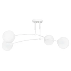 Emibig Deckenleuchte Weiß Kugel Schirm 4x E14 Deckenlampe< Deckenleuchten|Glaslampen