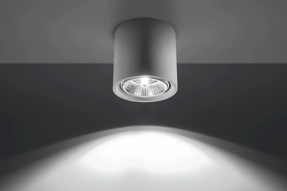 Sollux Deckenleuchte Weiß Metall klein Ø 14,5 cm Modern flach G9< Keramiklampen|Küchenlampen