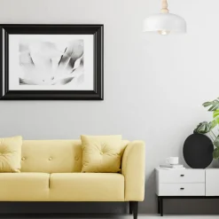 Lamkur Deckenleuchte Weiß Metall Holz Ø 30 cm klein E27 Skandinavisch< Deckenleuchten|Flurlampen