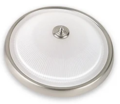 Lido Deckenleuchte Weiß Rund Riffelglas Ø38cm ELENI< Deckenleuchten|Flurlampen