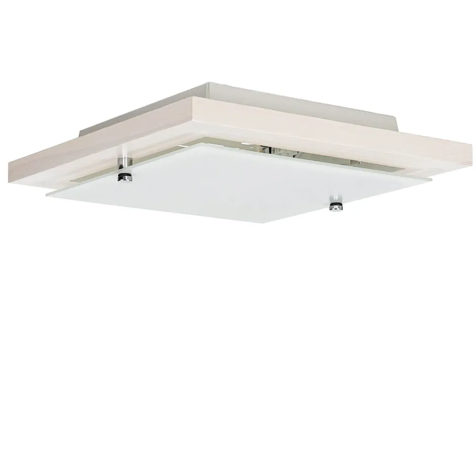 Lamkur Deckenleuchte Weiß Wohnzimmer Modern quadratisch< Holzlampen|Moderne Lampen