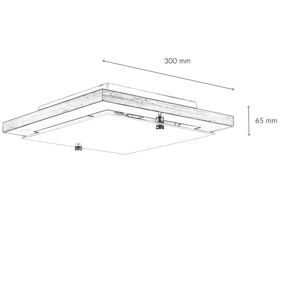 Lamkur Deckenleuchte Weiß Wohnzimmer Modern quadratisch< Holzlampen|Moderne Lampen