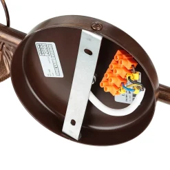 Lamkur Deckenleuchte Wohnzimmer Shabby Braun Floral< Deckenleuchten|Flurlampen