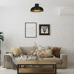 Deckenleuchten|Flurlampen*Luminex Deckenleuchte Wohnzimmer rund 40 cm Metall Schirm