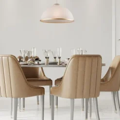 Deckenleuchten|Esszimmer Lampen*Lamkur Deckenleuchte Wohnzimmer Shabby Weiß Jugendstil