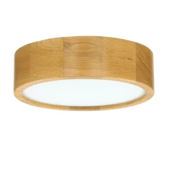 Holzlampen|Moderne Lampen*Lamkur Deckenleuchte Wohnzimmer Eiche rund Holz Lampe