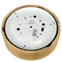 Holzlampen|Moderne Lampen*Lamkur Deckenleuchte Wohnzimmer Eiche rund Holz Lampe