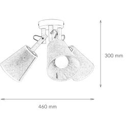 Schlafzimmer Lampen|Lampen Aus Aller Welt*TK Lighting Deckenleuchte Wohnzimmer 3-flammig Leinen Holz Metall