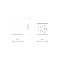 Spots|Feuchtraumleuchten*Nowodvorski Deckenspot Aluminium Glas IP54 GU10 akzentuiert