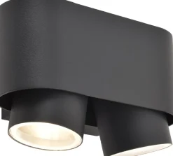 Metall Lampen|Moderne Außenleuchten*Eco-Light Deckenspot Anthrazit B:17,3 cm IP44 GU10 verstellbar