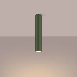 Sollux Deckenspot Aufputz GU10 Ø 6,5 cm H: 40 cm schmal Grün< Wohnzimmerlampen|Küchenlampen