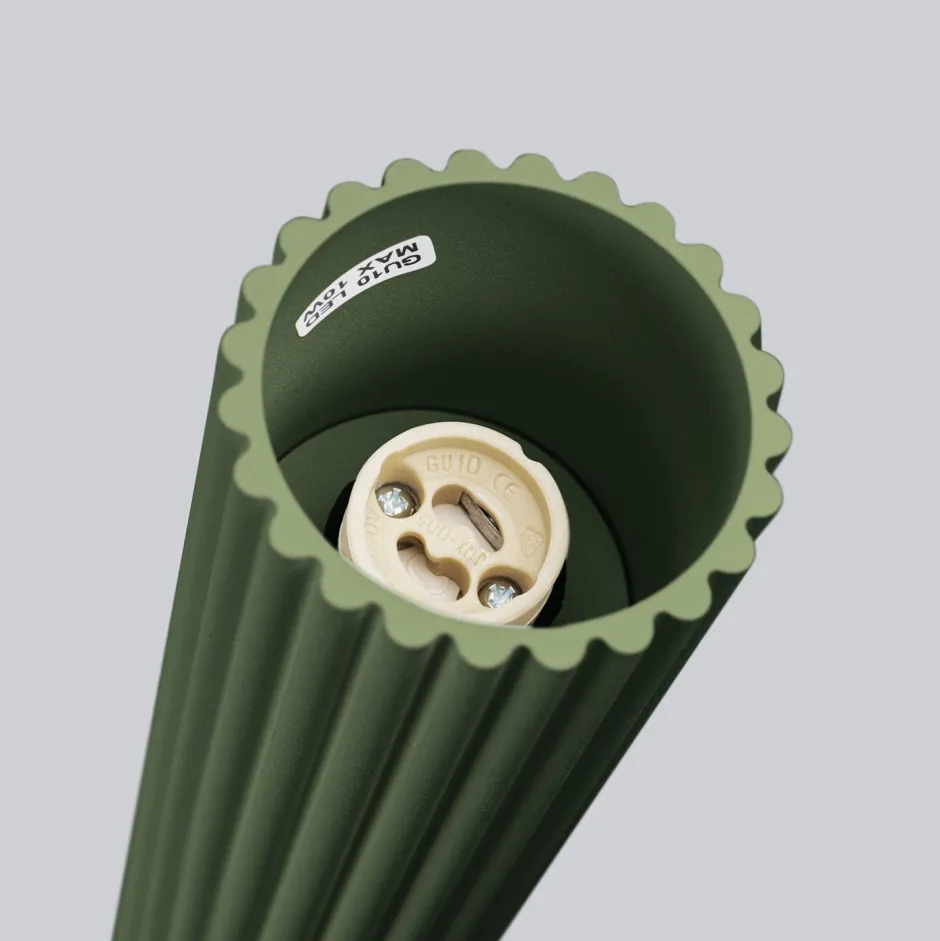 Sollux Deckenspot Aufputz GU10 Ø 6,5 cm H: 40 cm schmal Grün< Wohnzimmerlampen|Küchenlampen