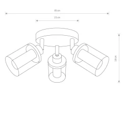 Nowodvorski Deckenspot Badezimmer IP44 3-flammig G9 Chrom Klar Glas< Deckenleuchten|Spots