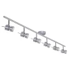 Wohnzimmerlampen|Metall Lampen*Steinhauer Deckenspot beweglich Metall 134 cm inkl. GU10 6-flmg