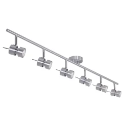 Wohnzimmerlampen|Metall Lampen*Steinhauer Deckenspot beweglich Metall 134 cm inkl. GU10 6-flmg