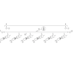 Wohnzimmerlampen|Metall Lampen*Steinhauer Deckenspot beweglich Metall 134 cm inkl. GU10 6-flmg