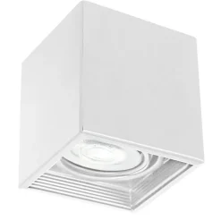 Luminex Deckenspot eckig GU10 Weiß Metall Modern DOWNLIGHT< Flurlampen|Bürolampen
