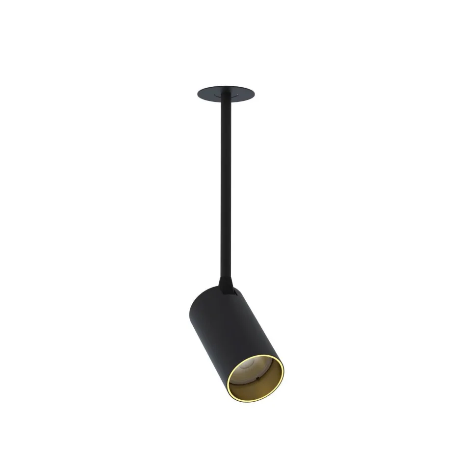Nowodvorski Deckenspot Einbau GU10 in Schwarz Gold verstellbar H: 23-39 cm< Wohnzimmerlampen|Metall Lampen