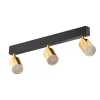 Deckenleuchten|Flurlampen*TK Lighting Deckenspot 3-flammig 50 cm lang GU10 Gold Schwarz Metall
