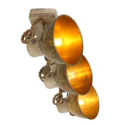 Steinhauer Deckenspot 3-flammig Holz Metall 59 cm E27 flexibel< Deckenleuchten|Spots