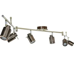 Searchlight Deckenspot 6-flammig IP44 GU10 in Messing Antik Metall Bad< Wohnzimmerlampen|Metall Lampen