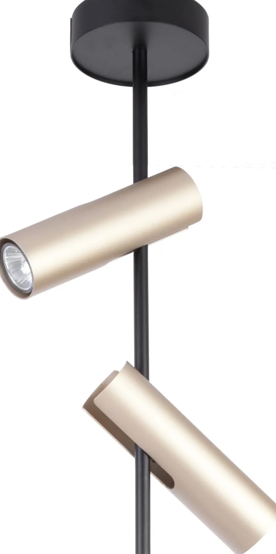 Deckenleuchten|Spots*Sigma Deckenspot flexibel Metall Schwarz Gold GU10 2-flammig