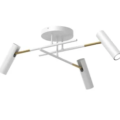 Luminex Deckenspot flexibel Weiß Grau Gold Metall GU10 B:89 cm< Spots|Flurlampen