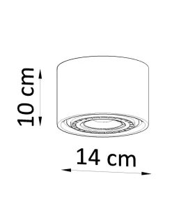 Sollux Deckenspot Holz Ø 14 cm H: 10 cm klein GU10 DIWO< Holzlampen|Moderne Lampen