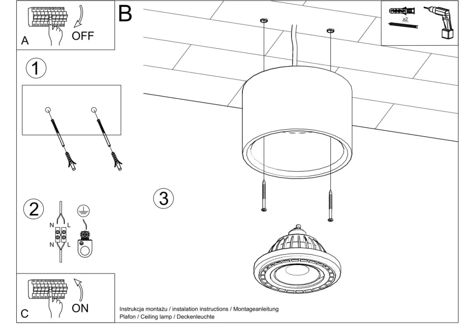 Sollux Deckenspot Holz Ø 14 cm H: 10 cm klein GU10 DIWO< Holzlampen|Moderne Lampen