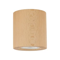 Spots|Flurlampen*TK Lighting Deckenspot Holz GU10 Ø 8 cm rund H: 8,5 cm in Buche