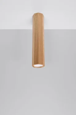 Holzlampen|Moderne Lampen*Sollux Deckenspot Holz H: 30 cm schmal GU10 blendarm Modern