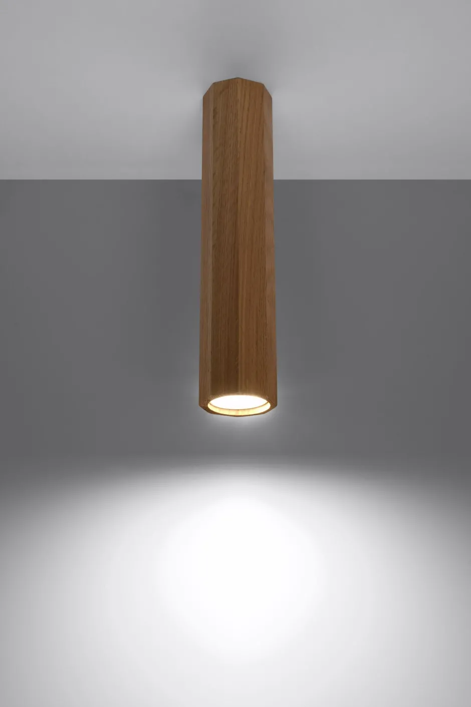 Holzlampen|Moderne Lampen*Sollux Deckenspot Holz H: 30 cm schmal GU10 blendarm Modern