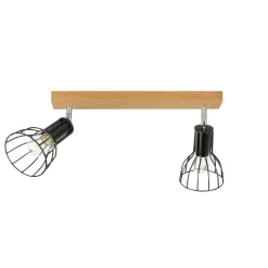 Spot Light Deckenspot Holz Metall flexibles Licht E14 Retro< Deckenleuchten|Spots