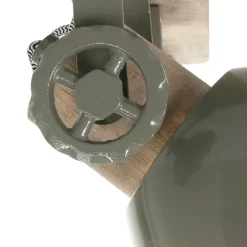 Deckenleuchten|Spots*Steinhauer Deckenspot Holz Metall Grün 59 cm E27 3-flmg flexibel